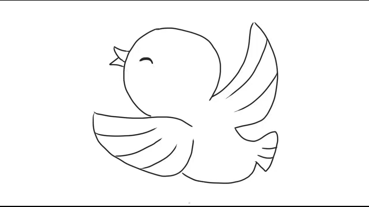 飞翔的小鸟儿童亲子简笔画
