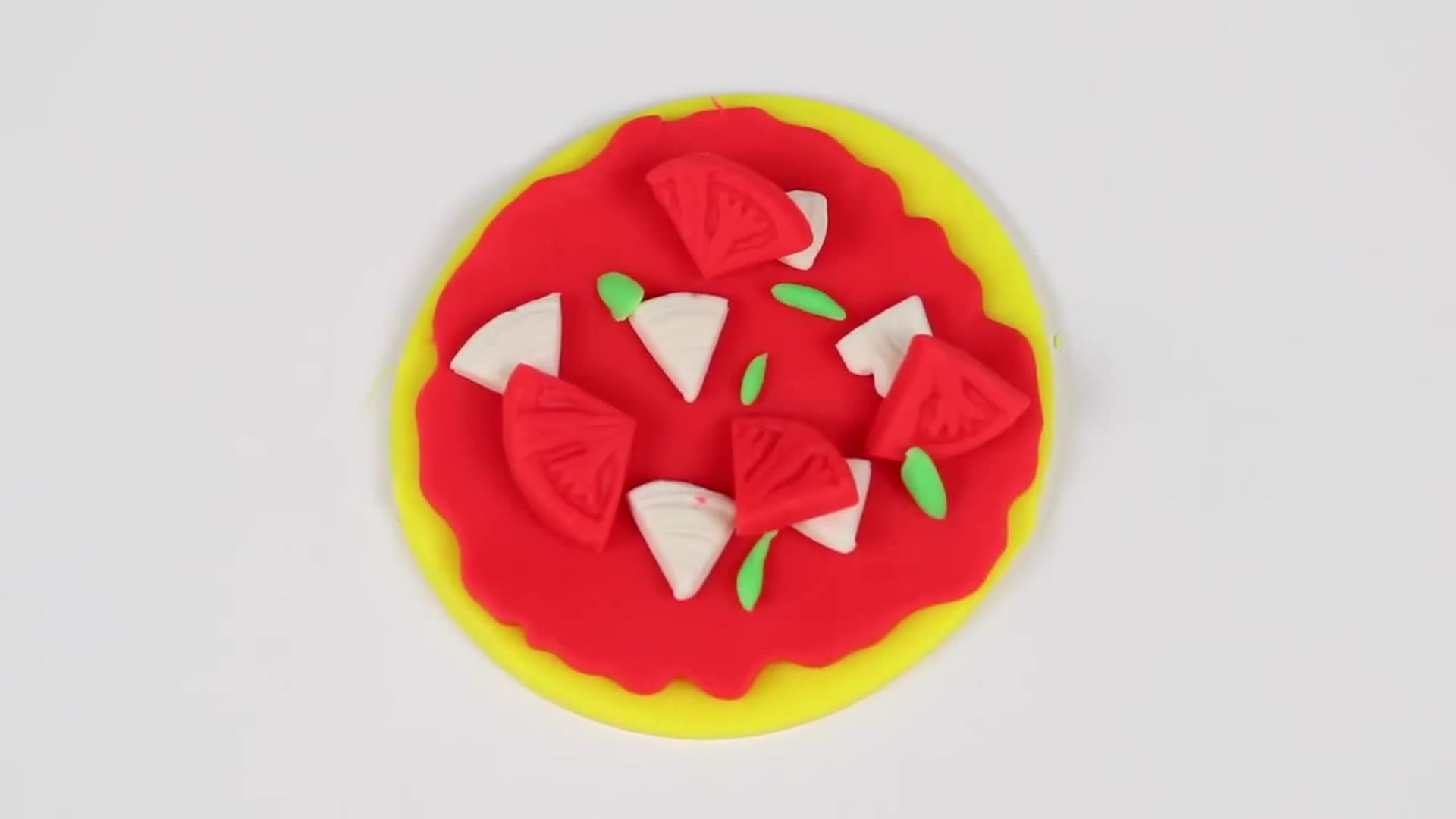 橡皮泥也能做的这么有创意,番茄披萨你能想象出来吗?