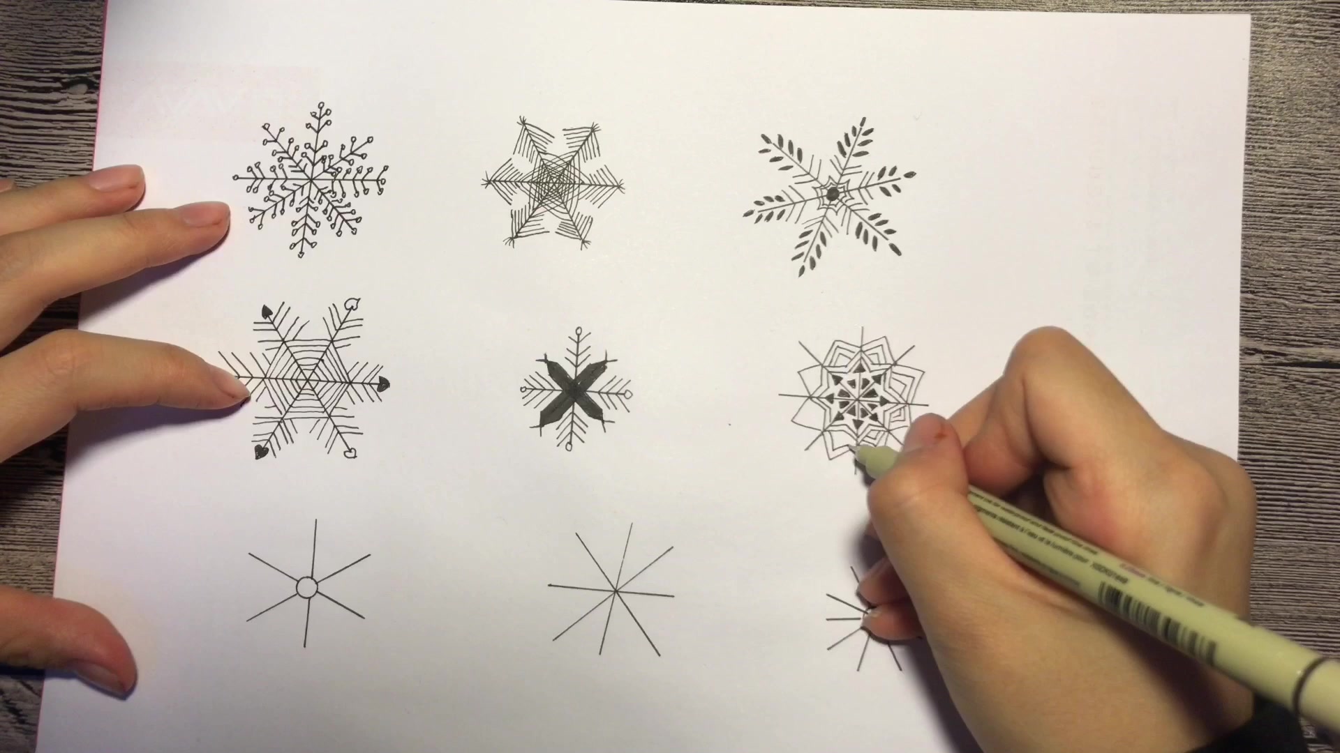雪花的9种简笔画法教宝宝,你学会了吗?
