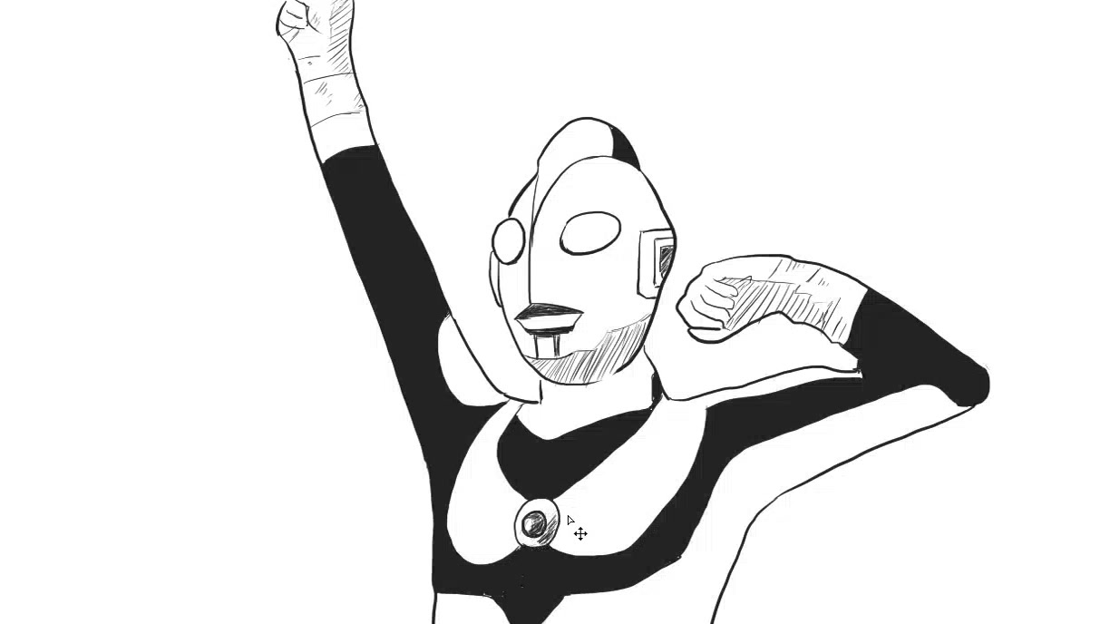 杰克奥特曼儿童亲子简笔画