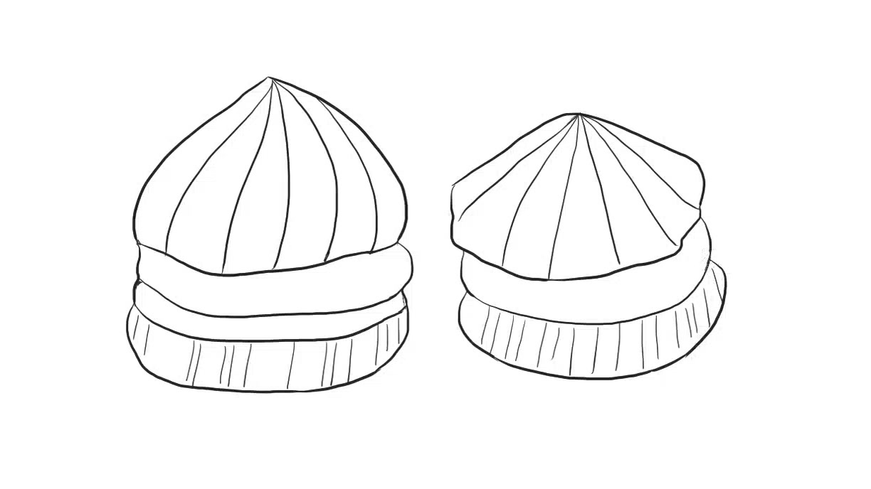 甜点泡芙儿童亲子简笔画