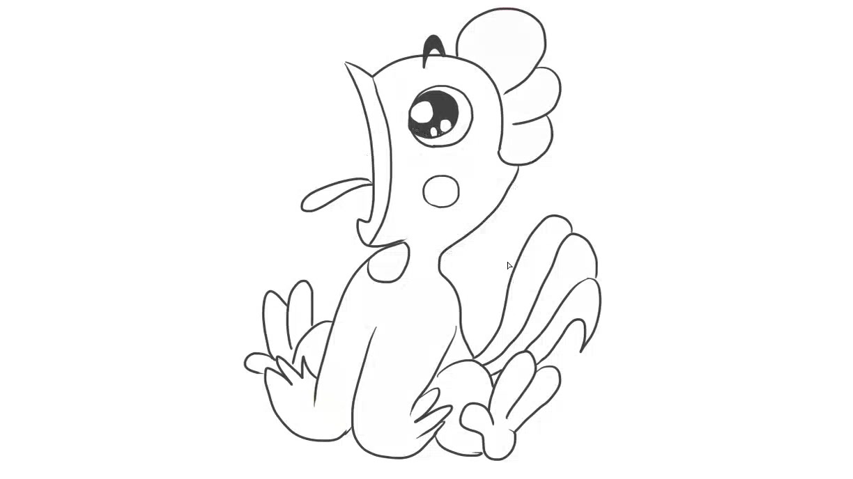 被惊吓的小鸡儿童亲子简笔画