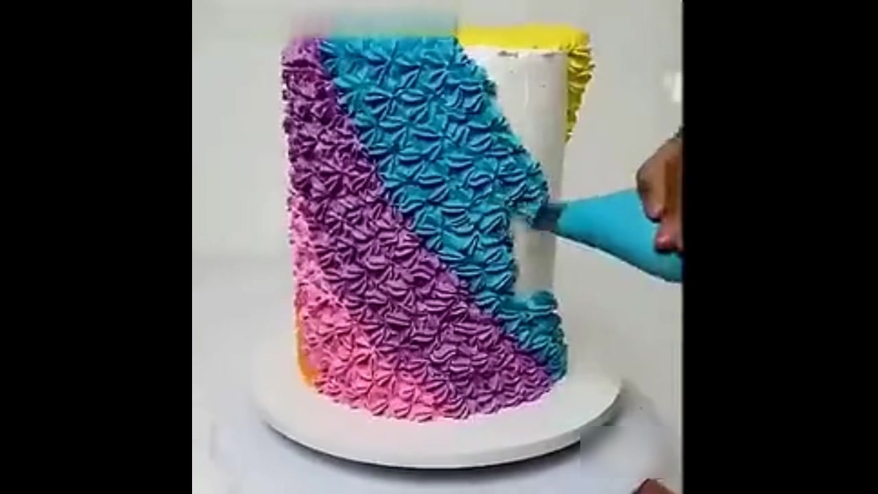 超级好看彩虹蛋糕,做的过程让人享受!