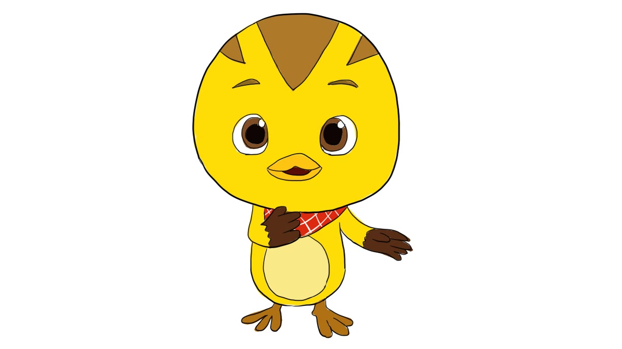 动画片萌鸡小队之可爱麦琪儿童卡通简笔画