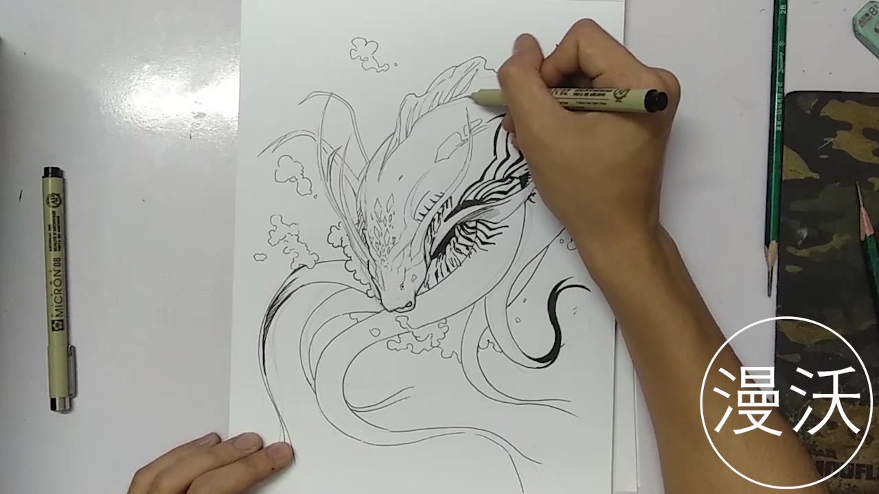 3分钟手绘,完美复刻山海经异兽何罗鱼