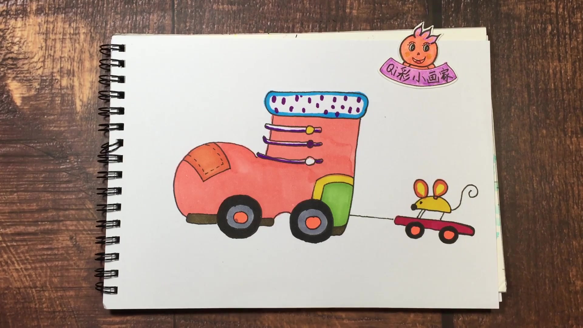 儿童简笔画,汽车鞋子创意画,小朋友们一起来学吧