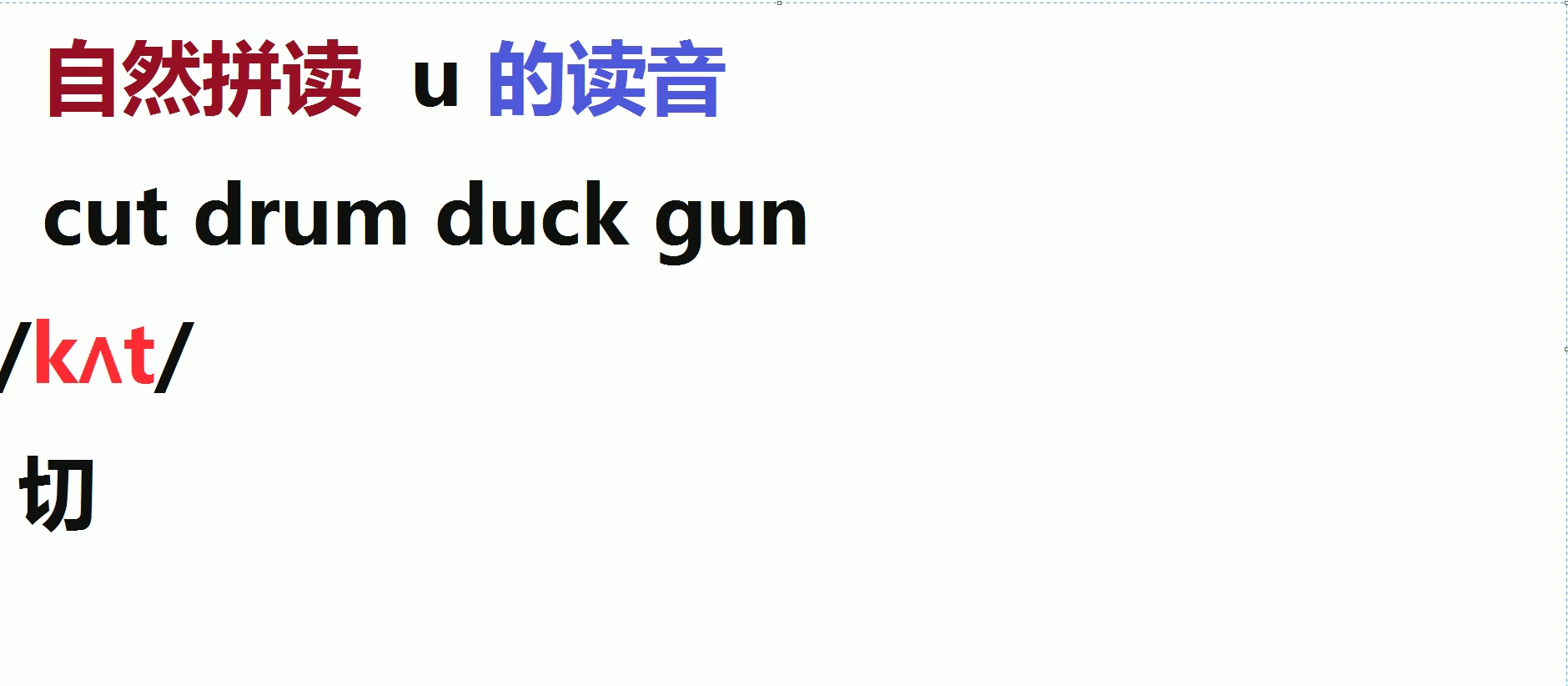 英语自然拼读教学:观察同类型的单词里的元音字母aeiou读什么音