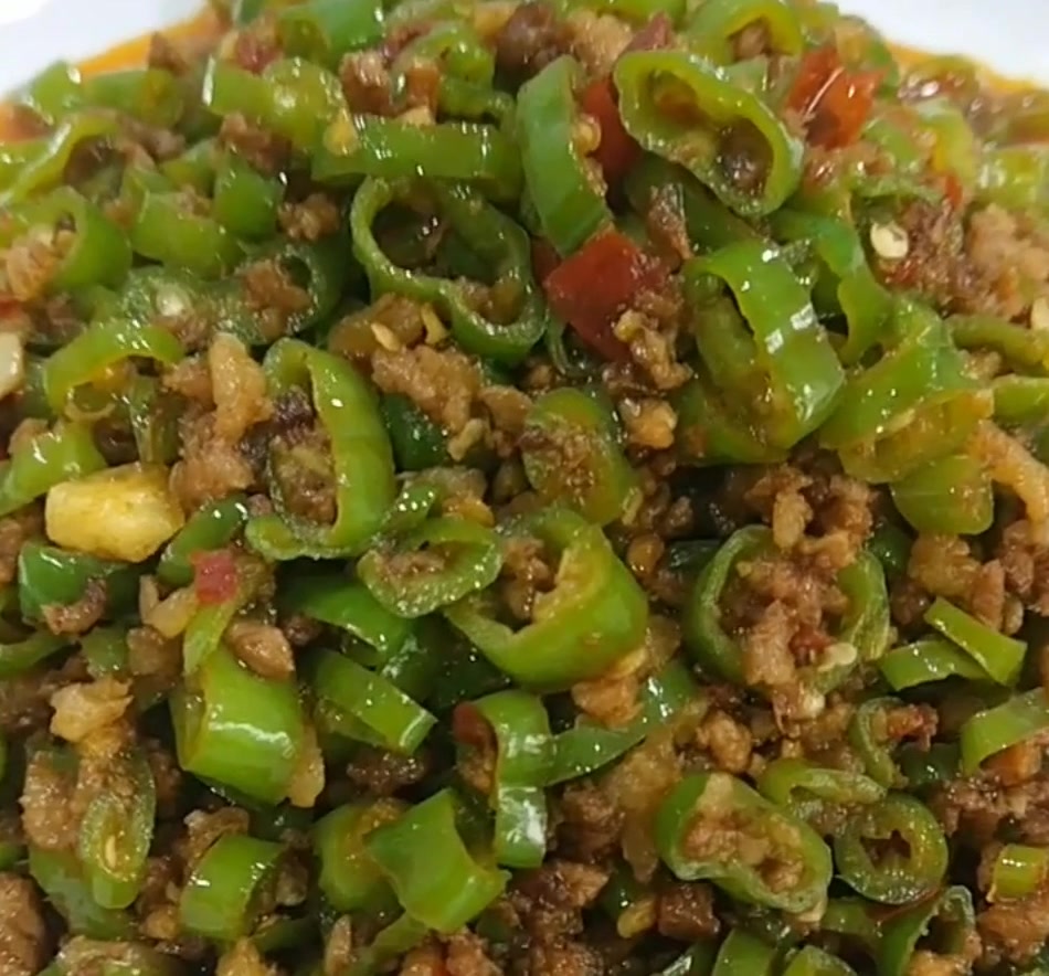 杭椒肉末做法教程,最好吃的下饭搭档!