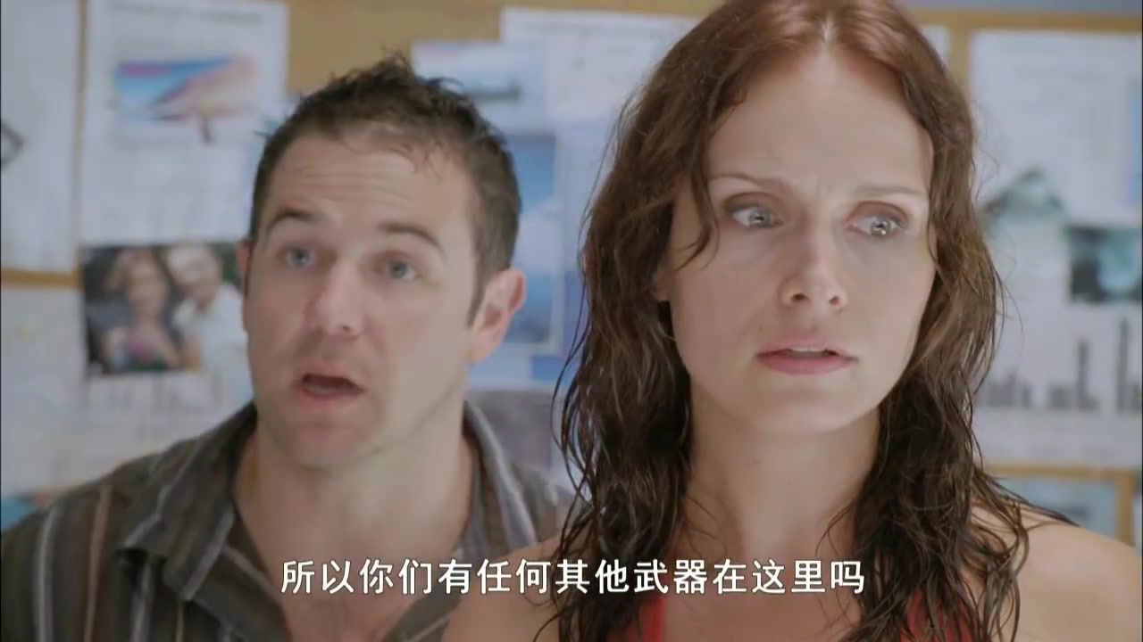 房子被海水淹没,鲨鱼顺着血腥味顶破地板,一部讲述鲨鱼的电影
