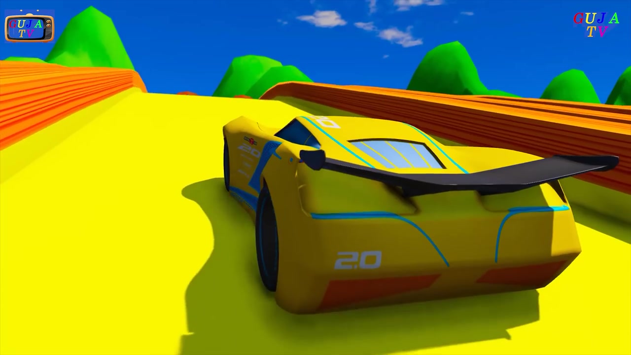 汽车3杰克逊儿童车风暴3 闪电麦昆麦克卡车与彩色水滑块热车轮