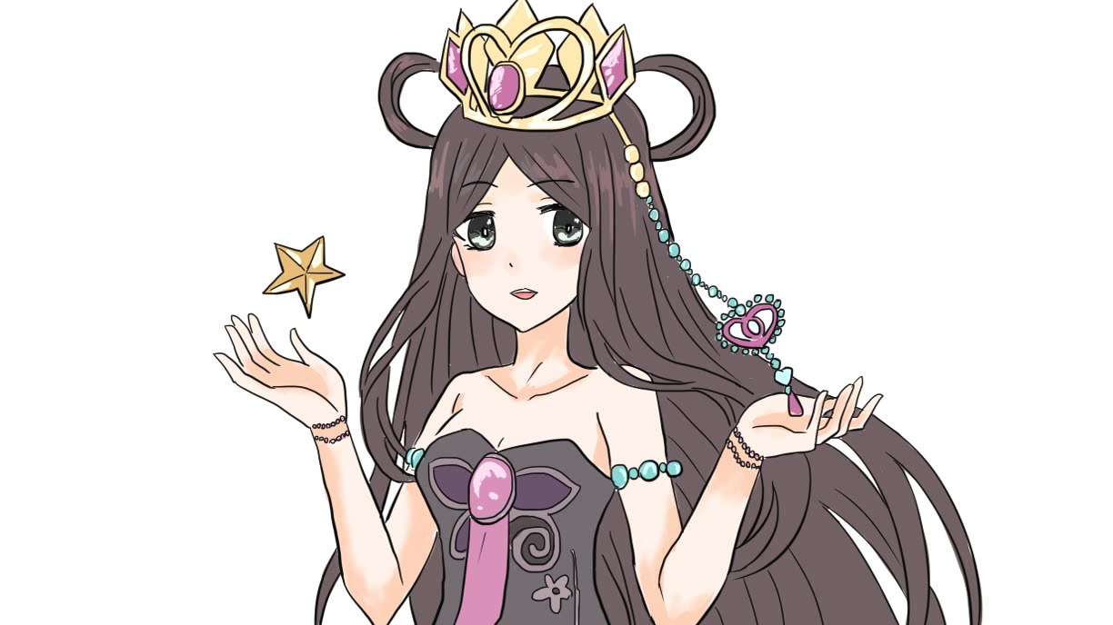 精灵梦叶罗丽中的漂亮的叶罗丽儿童简笔画