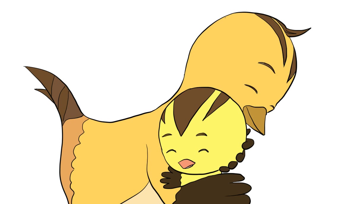 萌鸡小队美佳妈妈和可爱的麦奇儿童简笔画