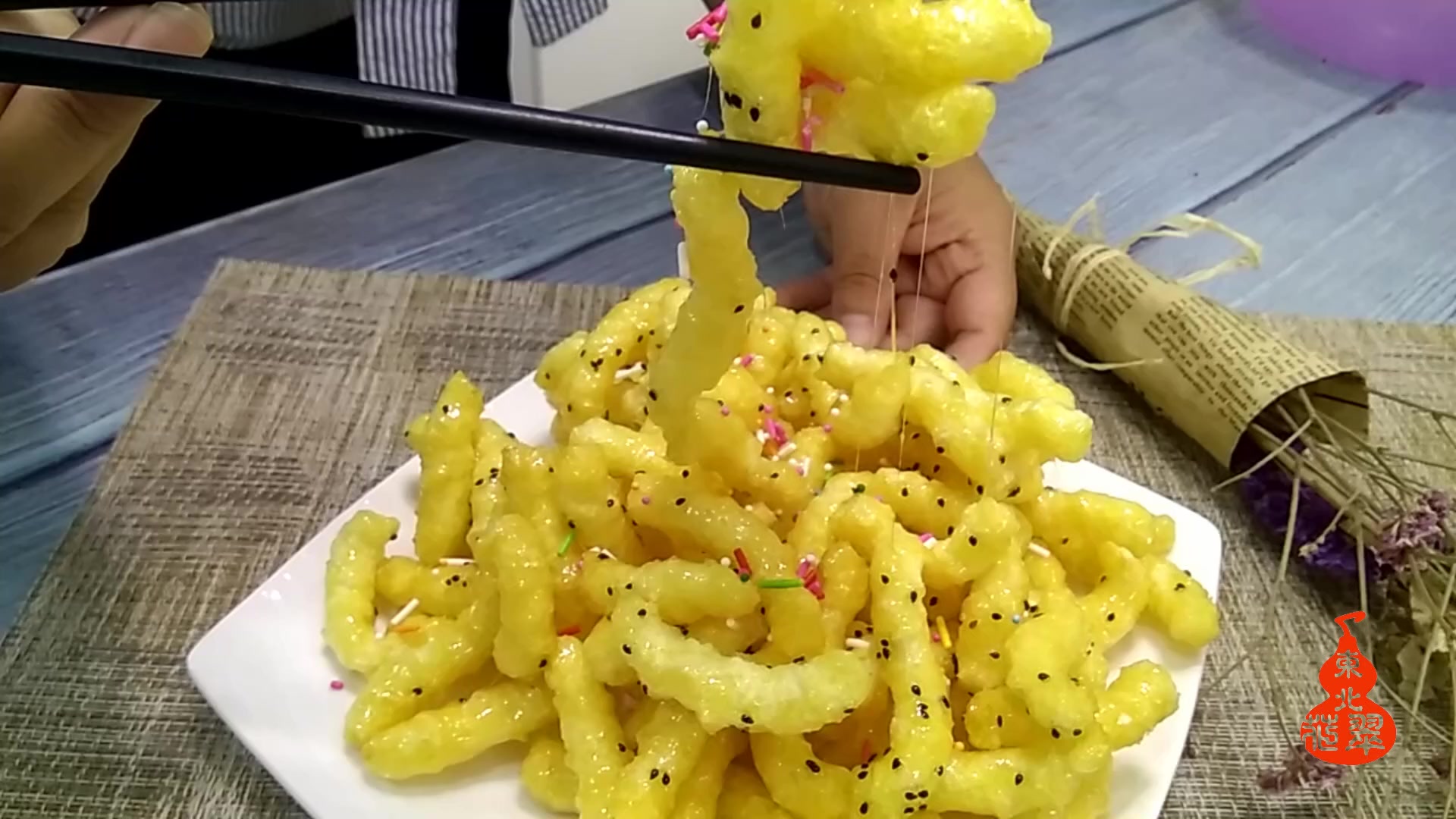 早些年东北坐席用的一道菜,拔丝香酥,香甜酥脆这些年不做了