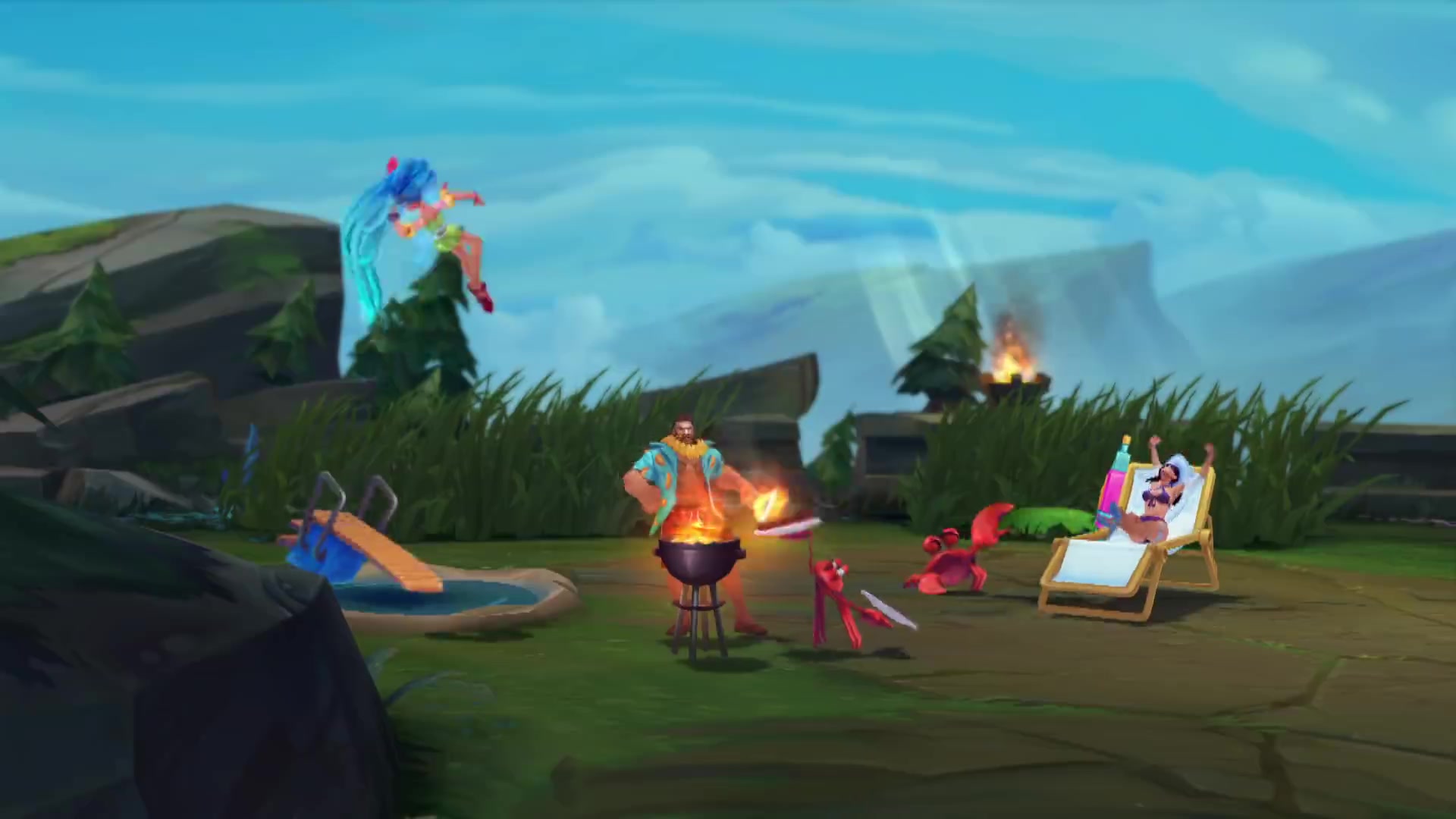 LOL夏日大作战,2018泳池派对皮肤前来觐见