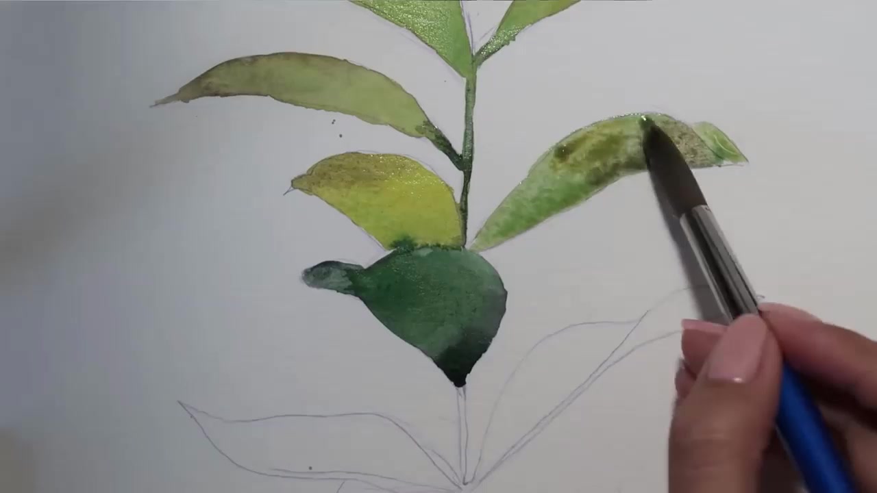 手绘大师:教你如何快速水彩画树叶,像这样画简单多了!